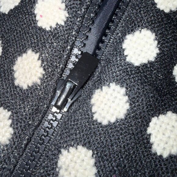 Jones New York Collection Woman Blazer 24W Black White Polka Dot Zip Jacket Line - Picture 13 of 16